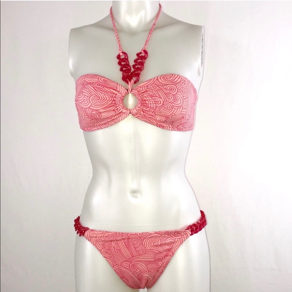 Victoria’s Secret bikini pink bandeau top pink